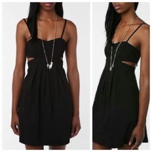 Sparkle and Fade black mini cutout dress- size L